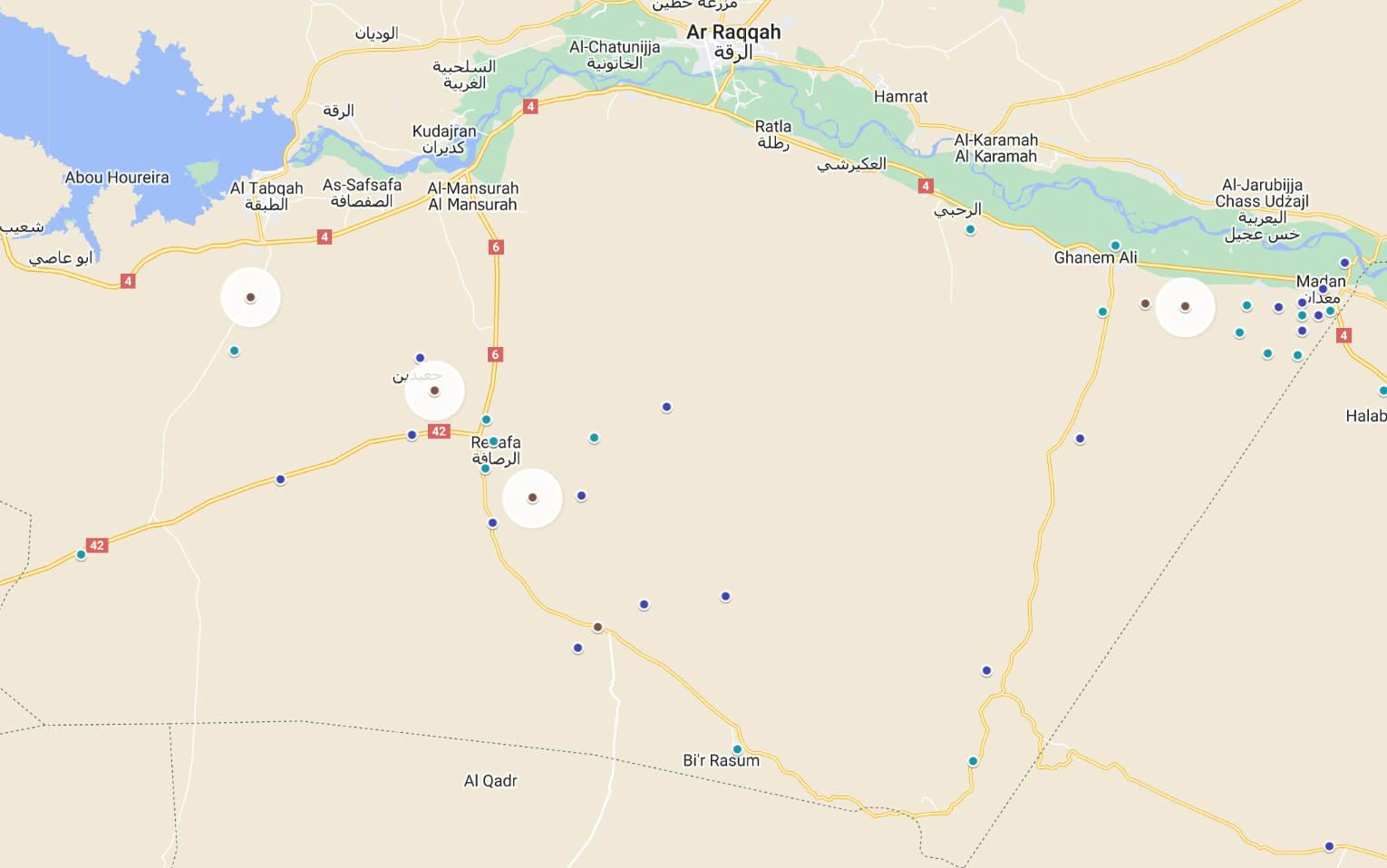 isis redux aug 2024 map of attacks raqqa