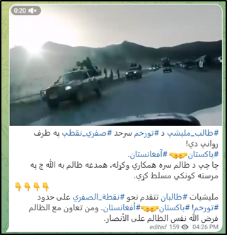 aug 12 pro-isis telegram on taliban