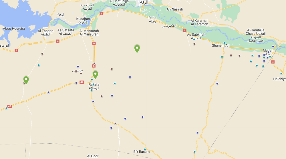 maps of attacks in october in raqqa