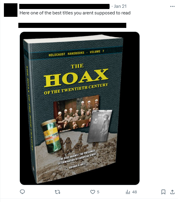 Holocaust denial content advertised on X