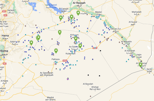 map of locatable isis attacks in october 2024