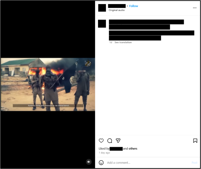 ISIS video released on May 19, which was available on Instagram on May 22.