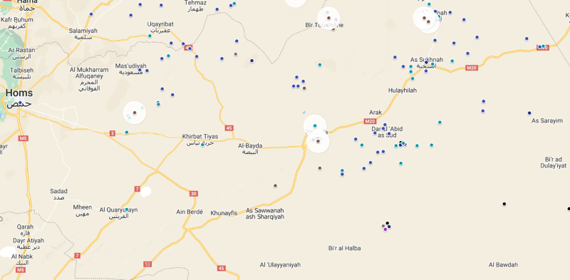 isis redux sep 2024 map of attacks Homs