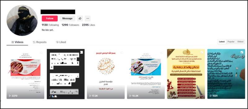 Pro-ISIS TikTok account that posted Al-Saqri Foundation bomb-making instructions
