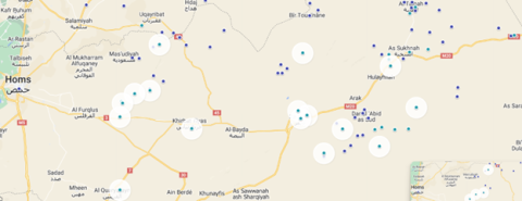 isis redux june 2024_map of attacks in homs