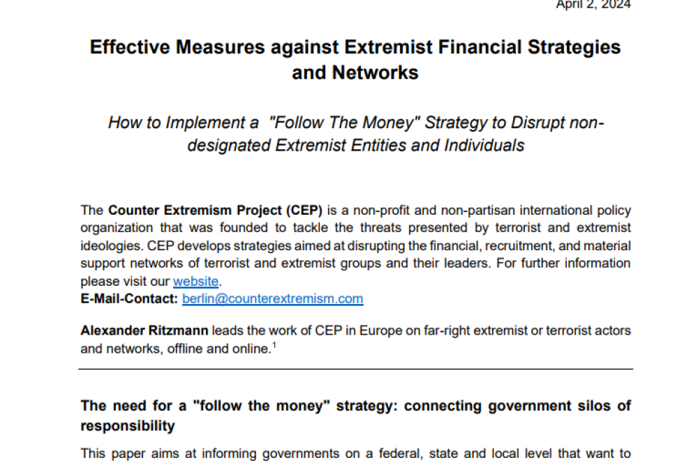 Effective Measures against Extremist Financial Strategies and Networks
